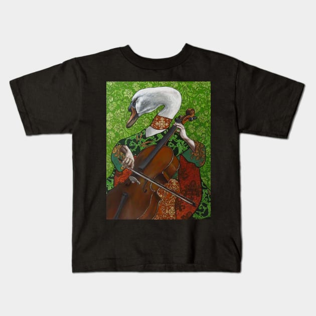 Swan Song Kids T-Shirt by RachelSVParry